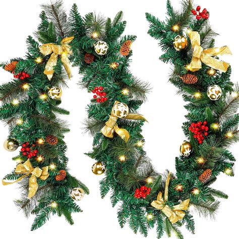 battery operated garland christmas|outdoor battery lighted christmas garland.